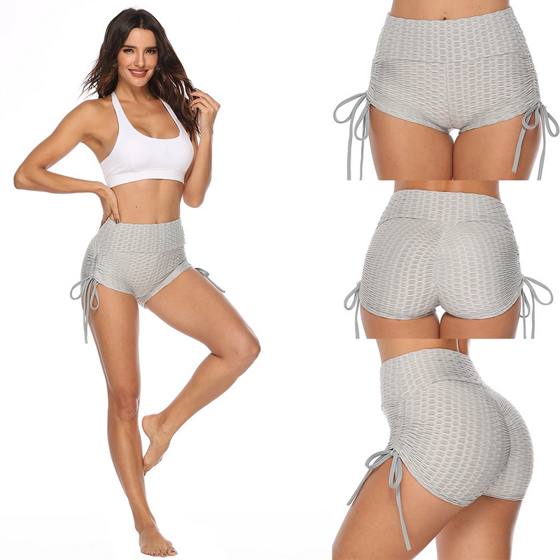sexy Stitching Slim-Fit Yoga Pants Three-Point Bow Shorts