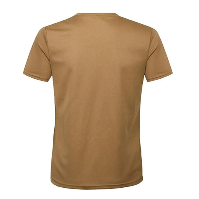 Quick-dry Breathable Solid Thin Cool Elastic Men Sports T-Shirts