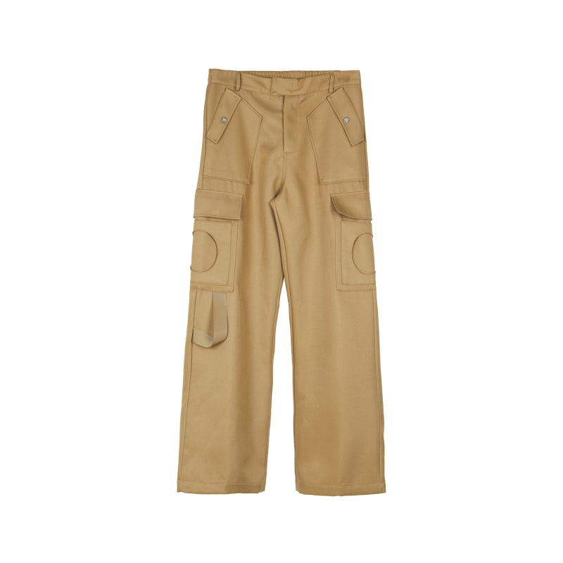 Heavy-weight Design Straight Tube Work Trousers