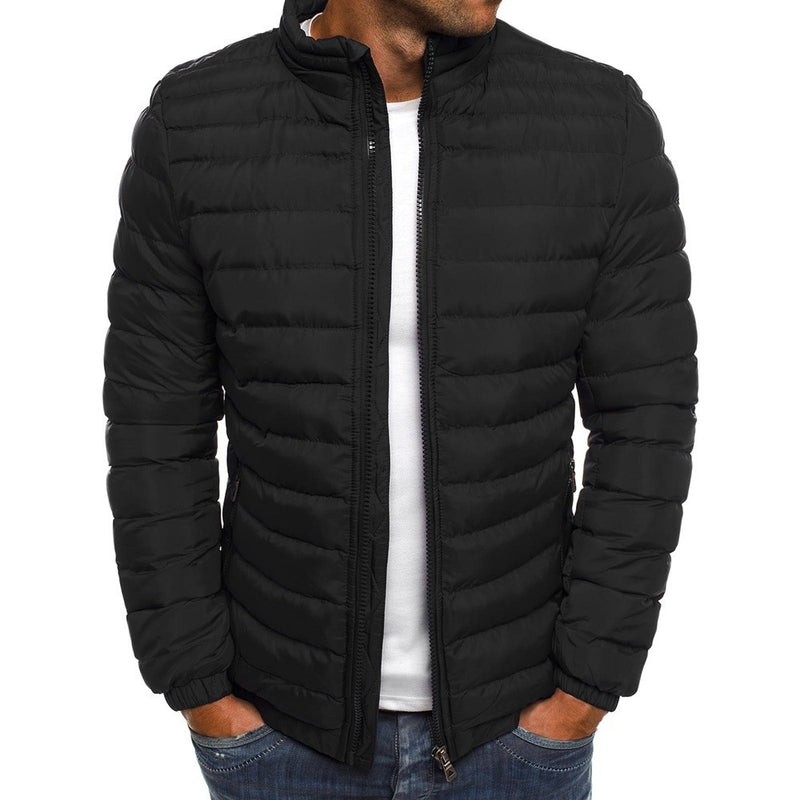 Chaqueta con cuello alto Abrigo de algodón