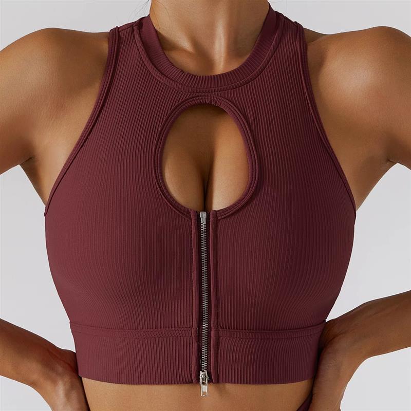 Conjunto de gimnasio con cremallera, ropa deportiva para mujer, deportes