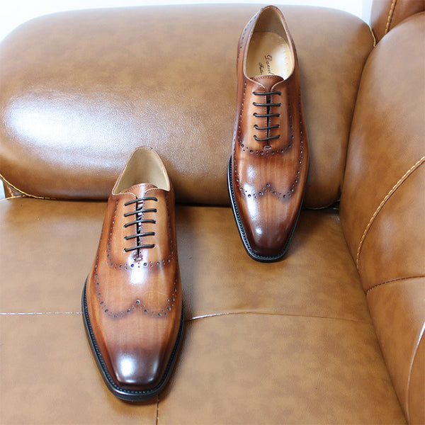 Men's Business Engraved British Brogue Leather Shoes