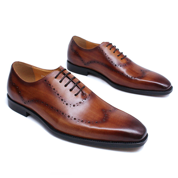 Men's Business Engraved British Brogue Leather Shoes