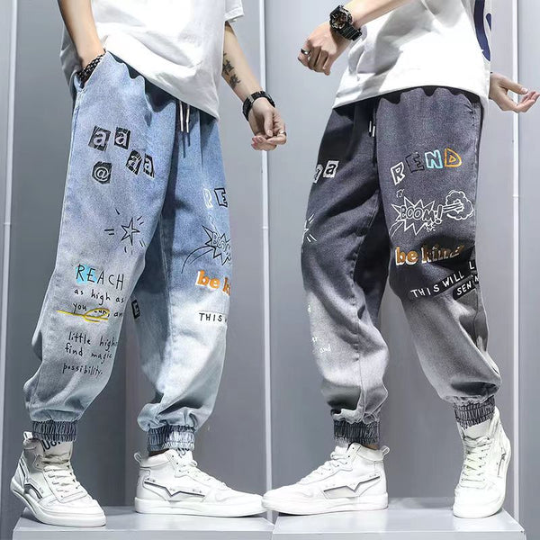 Spring Fashion Tie Dyed Jeans Male