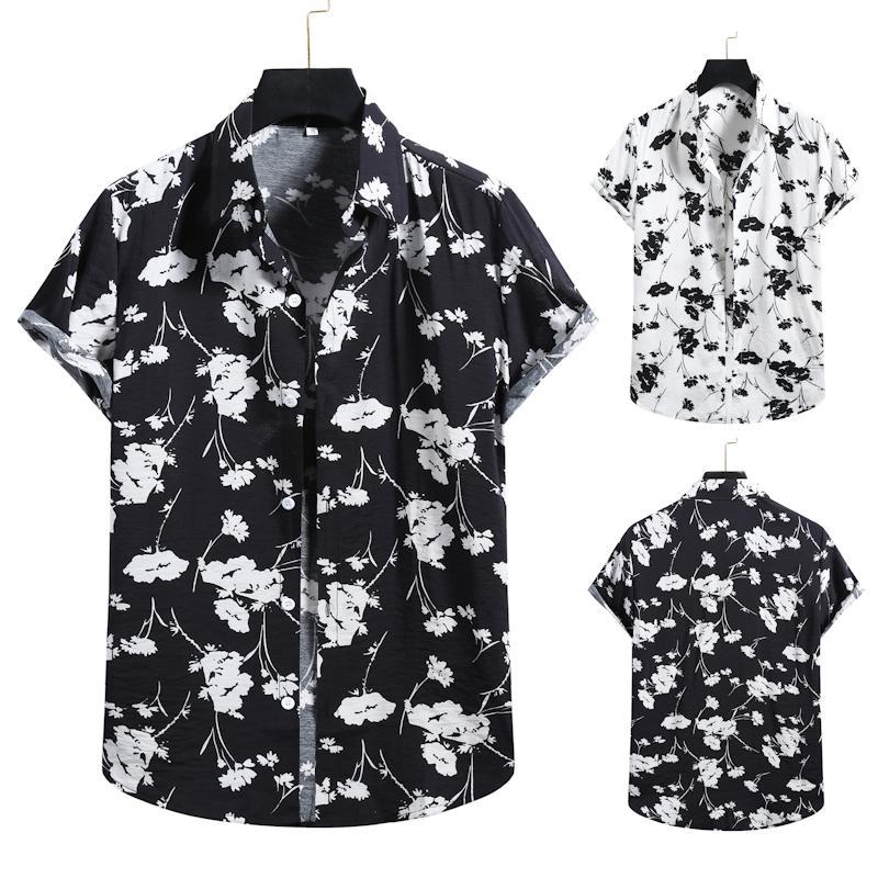 Men's Short-sleeved Casual Floral Shirt