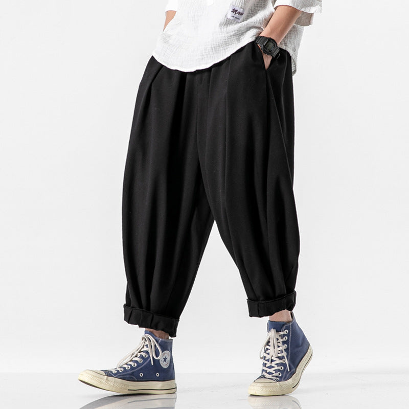 Men's Loose Stretchy Casual Ankle-Length Pants