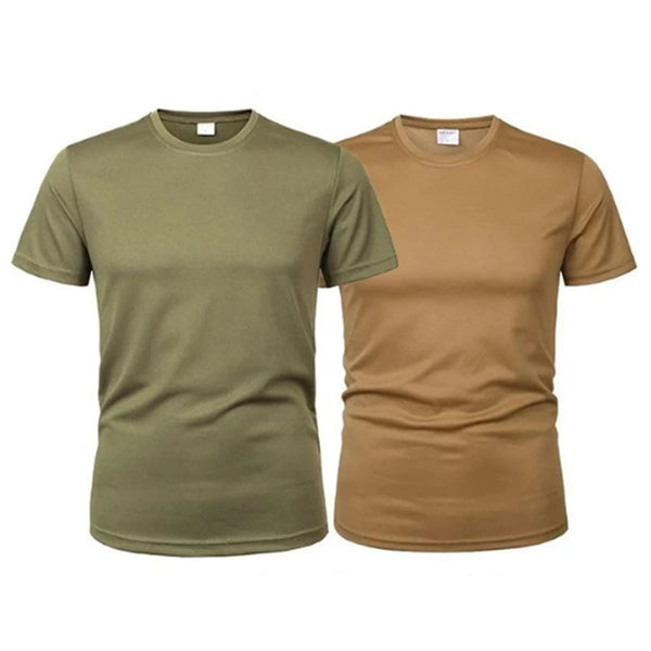 Quick-dry Breathable Solid Thin Cool Elastic Men Sports T-Shirts