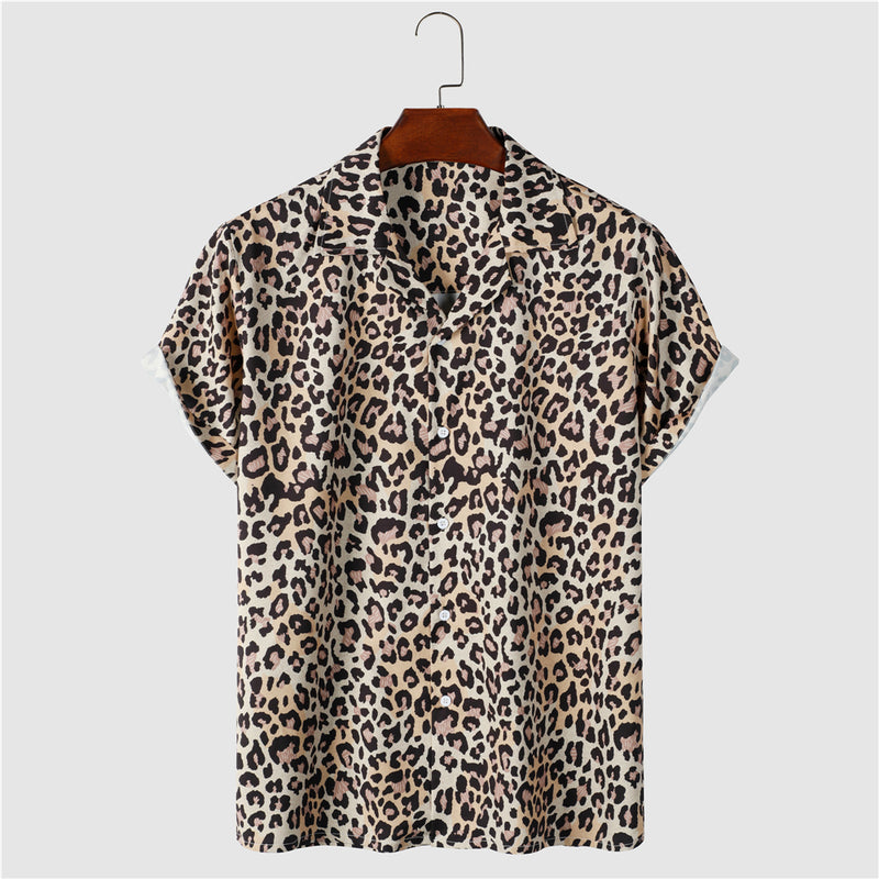 Leopard Print Shirt Men