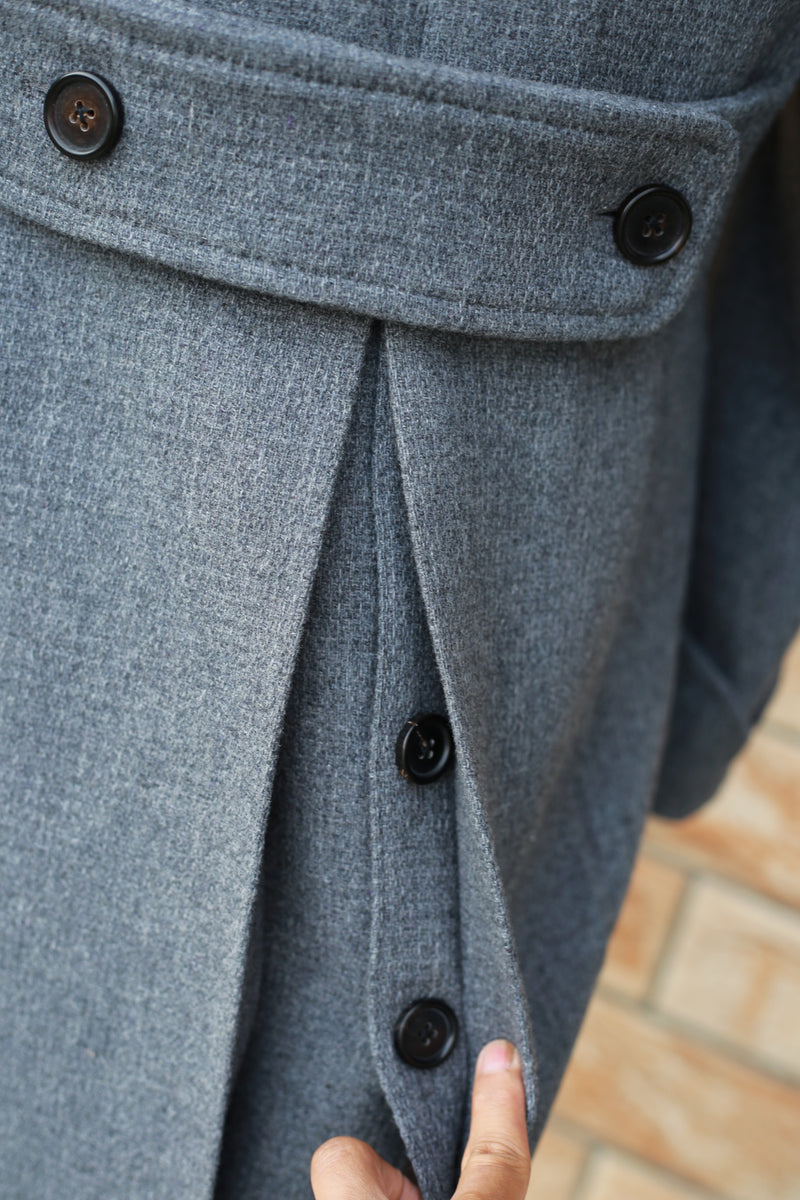 Men's Wool Double Breasted Polo Coat