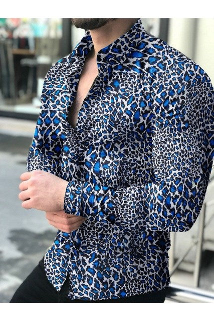 Men's printed floral shirt