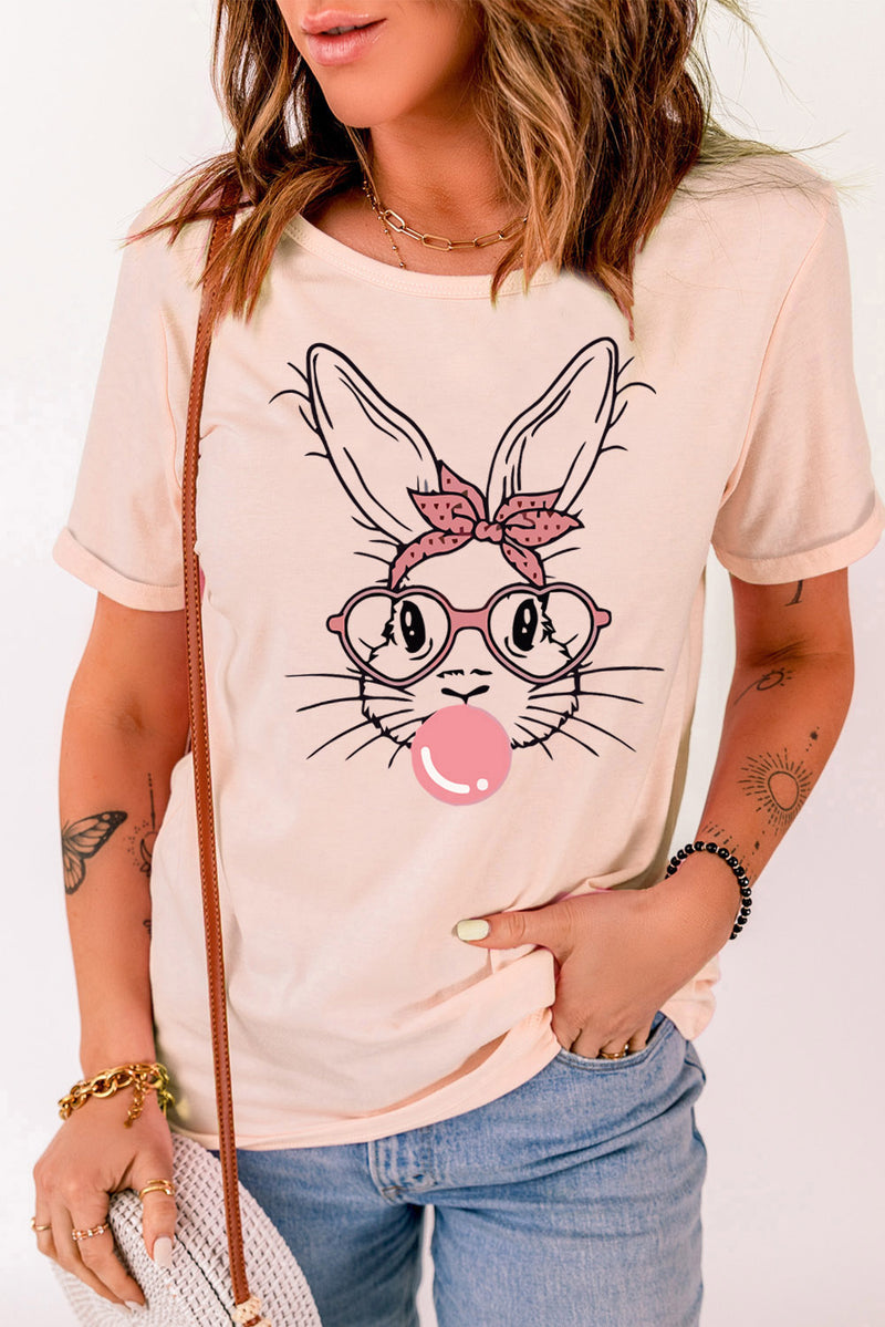 Camiseta de Pascua con estampado de conejo