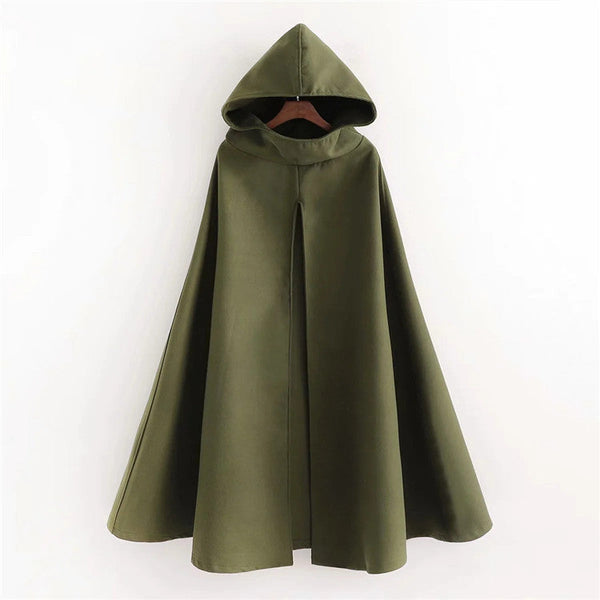 Mature Hooded Cloak Coat