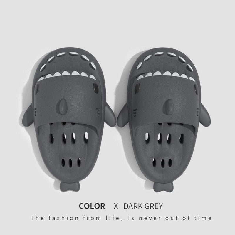 Shark Slippers With Drain Holes Shower Shoes For Women